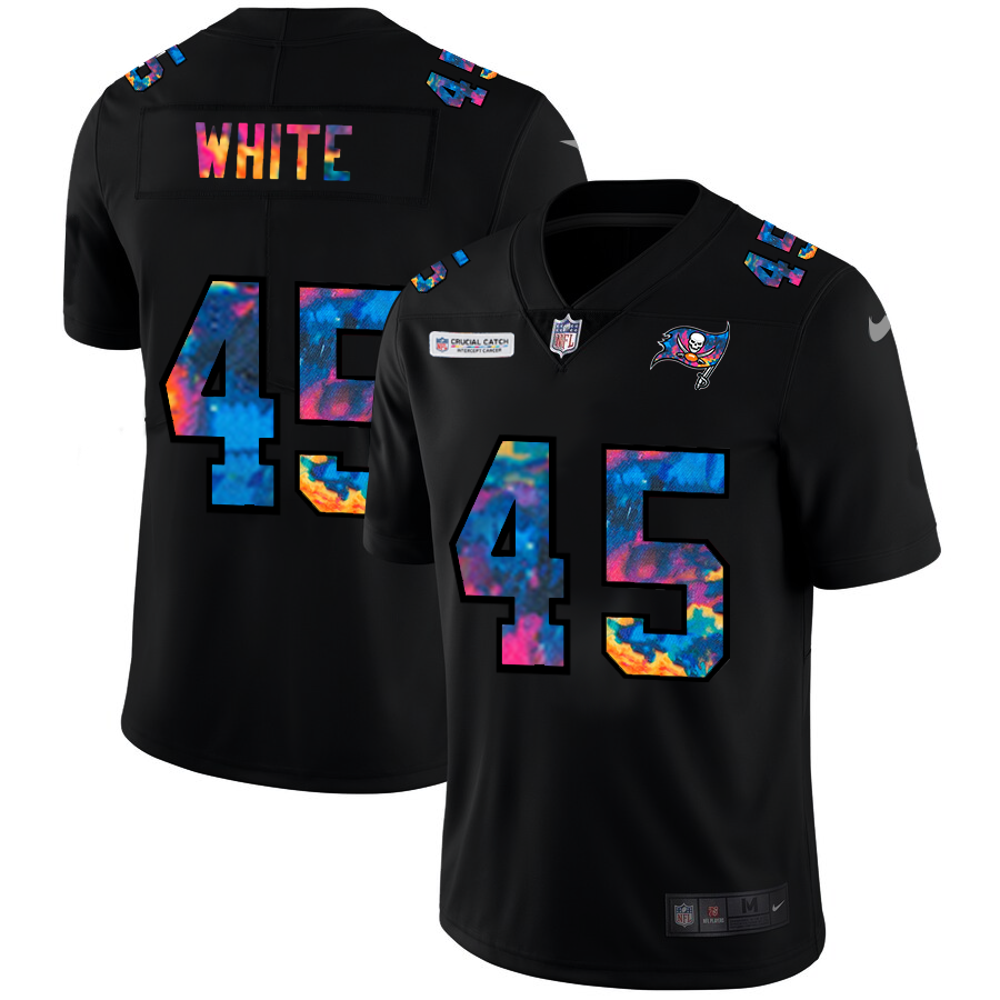 NFL Tampa Bay Buccaneers #45 Devin White Men Nike MultiColor Black 2020 Crucial Catch Vapor Untouchable Limited Jersey